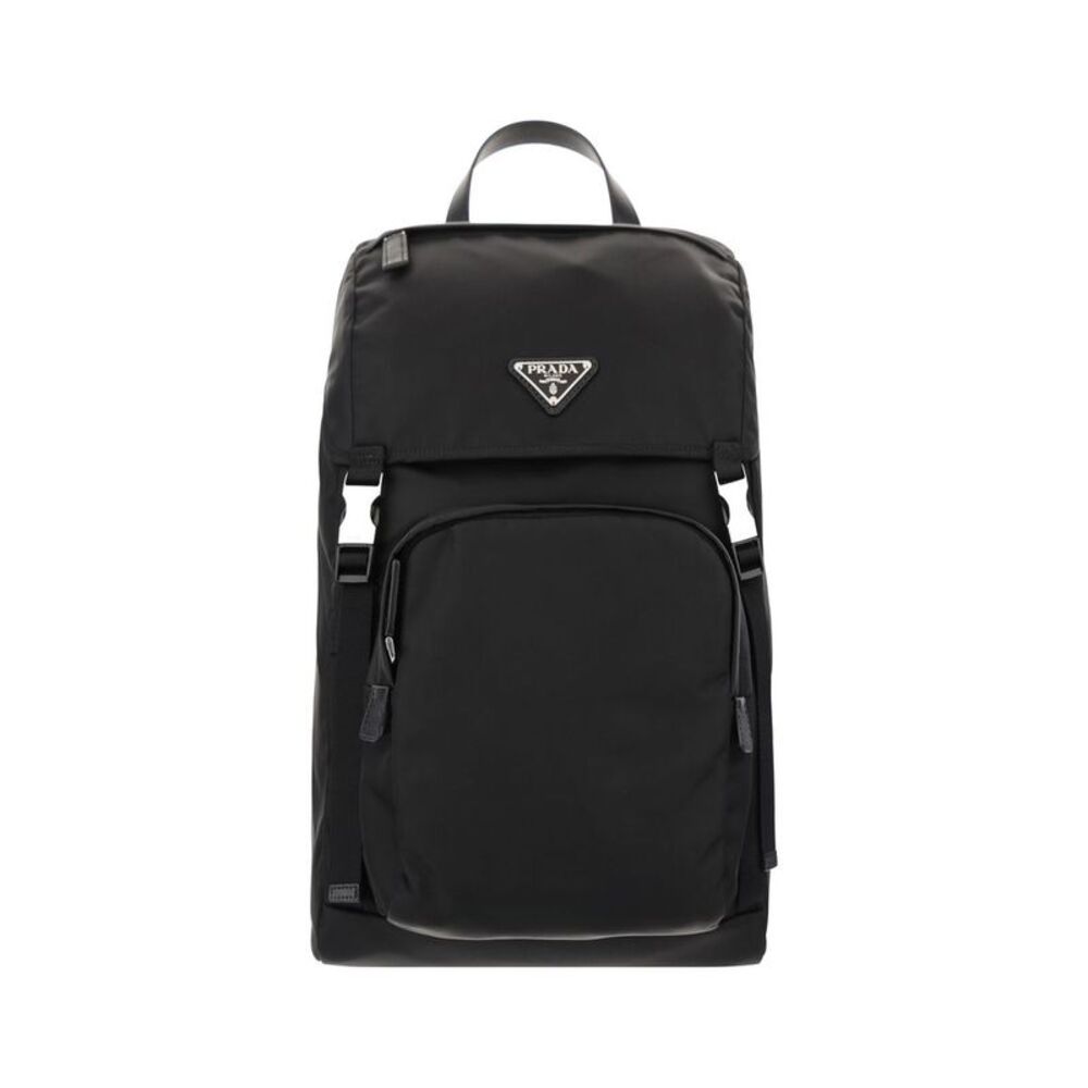 Prada Black Recycled Polyamide Men's Backpack